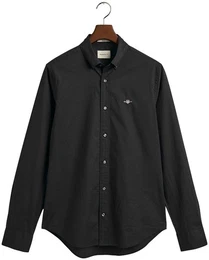 Langarmhemd Slim Fit Popeline Hemd leichte Baumwolle strapazierfhig pflegeleicht mit klassischer Logostickerei auf der Brust