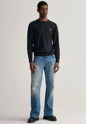 Gant Herren Pullover CLASSIC COTTON C-NECK schwarz