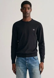Gant Herren Pullover CLASSIC COTTON C-NECK schwarz