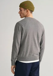Gant Herren Pullover CLASSIC COTTON C-NECK Grau