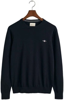 Gant Herren Pullover CLASSIC COTTON C-NECK Blau Gant Herren Pullover CLASSIC COTTON C-NECK Blau