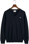 Gant V-Ausschnitt Pullover Klassischer V-Neck Pullover Blau