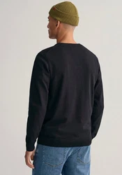 Gant V-Ausschnitt Pullover Klassischer V-Neck Pullover navy/hellgrau/kirschrot/schwarz
