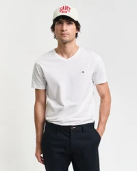 GANT T-Shirt V-Neck Slim Fit SLIM SHIELD V-NECK T-SHIRT Wei