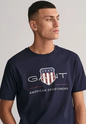 Gant T-Shirt REGULAR ARCHIVE SHIELD Dunkelblau/Grau/Hellblau/Blau