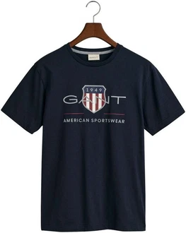 Gant T-Shirt REGULAR ARCHIVE SHIELD Dunkelblau/Grau/Hellblau/Blau