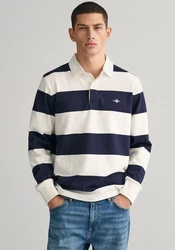Gant Rugbyshirt REG SHIELD BARSTRIPE HEAVY RUGGER Dunkelblau/Blau/Weiß/Grau/Hellblau