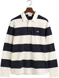 Gant Rugbyshirt REG SHIELD BARSTRIPE HEAVY RUGGER Dunkelblau/Blau/Weiß/Grau/Hellblau