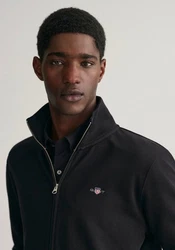 Gant Sweatjacke REG SHIELD FULL ZIP SWEAT Schwarz