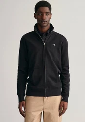Gant Sweatjacke REG SHIELD FULL ZIP SWEAT Schwarz