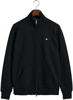 Gant Sweatjacke REG SHIELD FULL ZIP SWEAT Schwarz