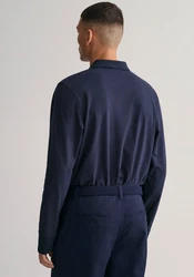 Gant Poloshirt REG CONTRAST PIQUE LS POLO Dunkelblau/Dunkelrot
