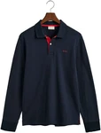Gant Poloshirt REG CONTRAST PIQUE LS POLO Dunkelblau/Dunkelrot