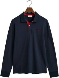 Poloshirt REG CONTRAST PIQUE LS POLO mit kontrastfarbenen Einstzen