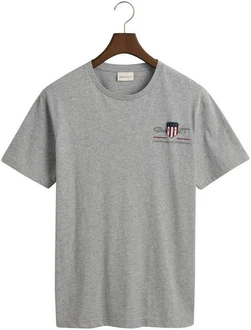 GANT T-Shirt REG ARCHIVE SHIELD EMB marine/graumeliert/rot/weiß