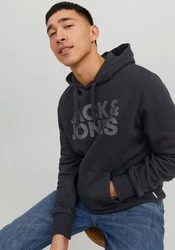 Jack & Jones Sweatshirt JJECORP LOGO SWEAT HOOD (3478) Dunkelblau/Dunkelgrau/Schwarz/Grau/Hellblau