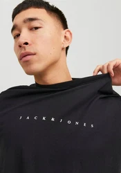 JACK & JONES T-Shirt JJEstar Schwarz/Dunkelblau/Dunkelgrau
