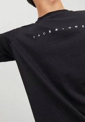 JACK & JONES T-Shirt JJEstar Schwarz/Dunkelblau/Dunkelgrau