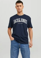 JACK & JONES T-Shirt JJEJOSH TEE SS CREW NECK NOOS Dunkelblau/Blau