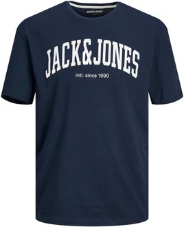 JACK & JONES T-Shirt JJEJOSH TEE SS CREW NECK NOOS Dunkelblau/Blau