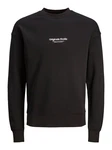 Jack & Jones Sweatshirt Relaxed Fit JORVESTERBRO 6020 schwarz / weiß