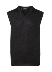 MAERZ Muenchen Pullunder Dunkelgrau/Schwarz/Grau