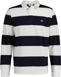 Strickpullover Rugbypolo mit Blockstreifen
