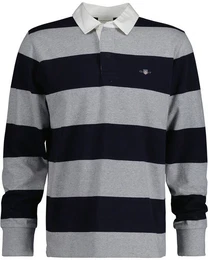 Strickpullover Rugbypolo mit Blockstreifen