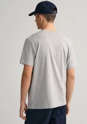 GANT Herren T-Shirt - REG TONAL SHIELD T-SHIRT Grau
