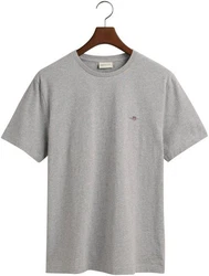 GANT Herren T-Shirt - REG TONAL SHIELD T-SHIRT Grau
