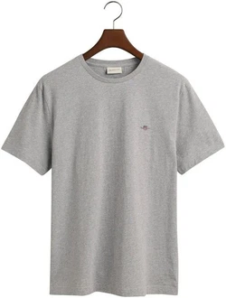 GANT Herren T-Shirt - REG TONAL SHIELD T-SHIRT Grau GANT Herren T-Shirt - REG TONAL SHIELD T-SHIRT Grau
