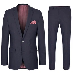 Anzug Herrenanzug modern slim fit Anzug fr Mnner - stretch (Set, 2-tlg., Sakko mit Hose) blau dunkelblau HA23, Gr. 102