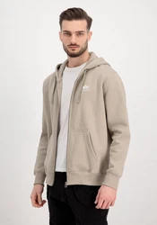 Alpha Industries Hoodie Basic Zip Hoodie Small Logo Beige/Khaki