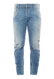 Stoffhose JEAN mit lssigen Used-Elementen
