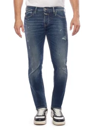 Stoffhose JEAN HOMME TRIOLET mit kleinen Used-Elementen