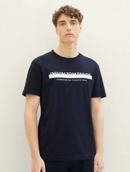 TOM TAILOR Denim T-Shirt creme/navy/weiß
