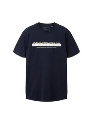 TOM TAILOR Denim T-Shirt creme/navy/weiß