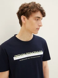 TOM TAILOR Denim T-Shirt creme/navy/weiß