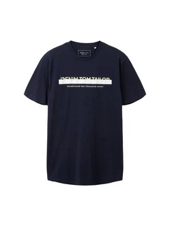 TOM TAILOR Denim T-Shirt creme/navy/weiß