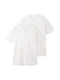 T-Shirt Basic T-Shirt im 2er-Pack mit V-Ausschnitt