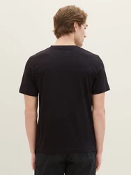 TOM TAILOR T-Shirt mit V-Ausschnitt Schwarz