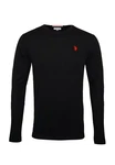 U.S. Polo Assn Longsleeve Langarmshirt mit Rundhalsausschnitt Rot/Schwarz