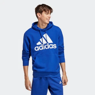 adidas Sportswear Kapuzensweatshirt Essentials French Terry Big Logo Hoodie Blau/Hellblau