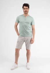 LERROS T-Shirt Serafino mit Finelinerstreifen 