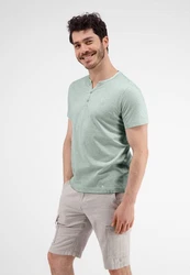 LERROS T-Shirt Serafino mit Finelinerstreifen 