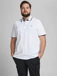 Jack & Jones Poloshirt Fit Polo Shirt JJEPAULOS Sommer Hemd Pique (1-tlg) (3615) Weiß