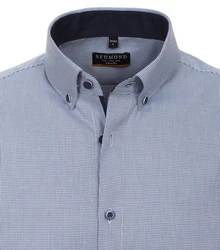 Redmond Langarmhemd Slim Fit Button-Down-Kragen (231710130) Grau/Dunkelblau/Blau/Hellblau