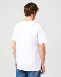 WRANGLER T-Shirt Sign Off rauchblau/wei