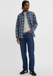 Levi's Straight Jeans 551Z AUTHENTIC mit Lederbadge Blau/Dunkelblau/Hellblau