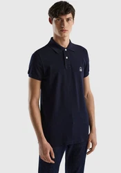 United Colors of Benetton Poloshirt mit Label-Badge 